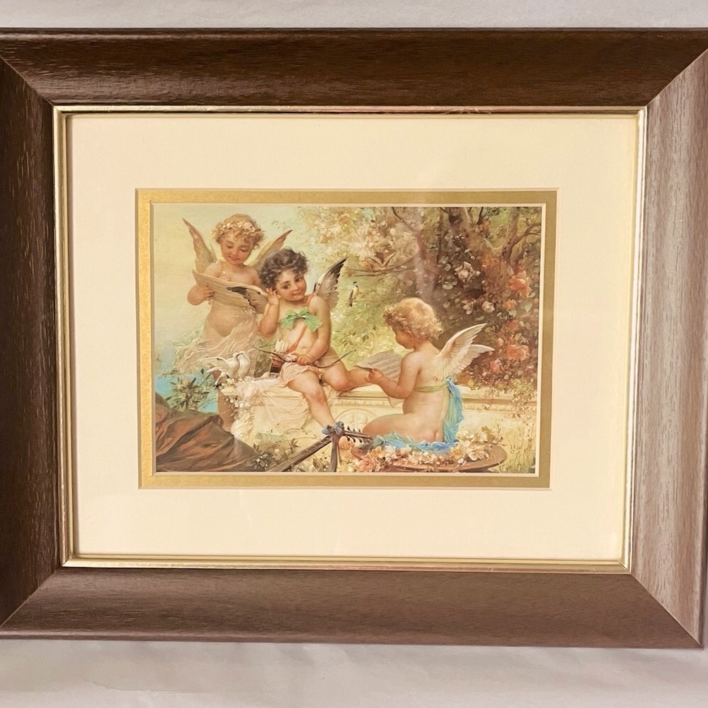 “Cherub Babies On The Beach” Framed Print Art